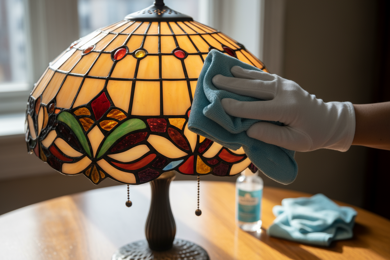 Hoe maak je een Tiffany lamp schoon?