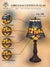 Tiffany table lamp Dragonfly accents – Amber & Deep blue – H 36 cm – Art. 7003