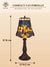 Tiffany table lamp Dragonfly accents – Amber & Deep blue – H 36 cm – Art. 7003