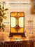 Tiffany cube table lamp – Cream, Amber & Diamond accents – H 21 cm – Art. 7150