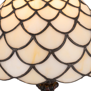 Tiffany tafellamp – Geschubd Glasdesign – Ø 20 × H 35,5 cm (Art. 7000)