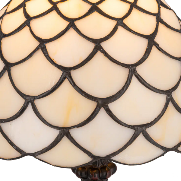 Tiffany tafellamp – Geschubd Glasdesign – Ø 20 × H 35,5 cm (Art. 7000)