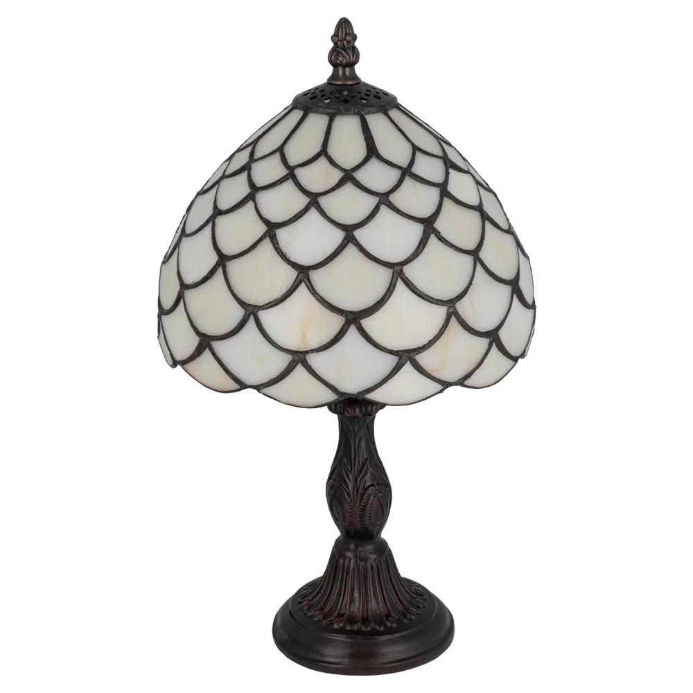 Tiffany tafellamp – Geschubd Glasdesign – Ø 20 × H 35,5 cm (Art. 7000)