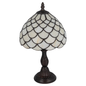 Tiffany tafellamp – Geschubd Glasdesign – Ø 20 × H 35,5 cm (Art. 7000)