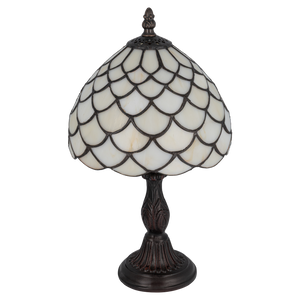 Tiffany tafellamp – Geschubd Glasdesign – Ø 20 × H 35,5 cm (Art. 7000)