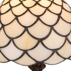 Tiffany tafellamp – Geschubd Glasdesign – Ø 20 × H 35,5 cm (Art. 7000)