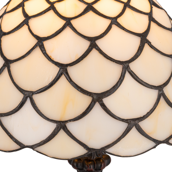 Tiffany tafellamp – Geschubd Glasdesign – Ø 20 × H 35,5 cm (Art. 7000)