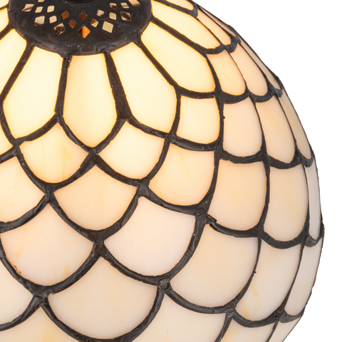 Tiffany tafellamp – Geschubd Glasdesign – Ø 20 × H 35,5 cm (Art. 7000)