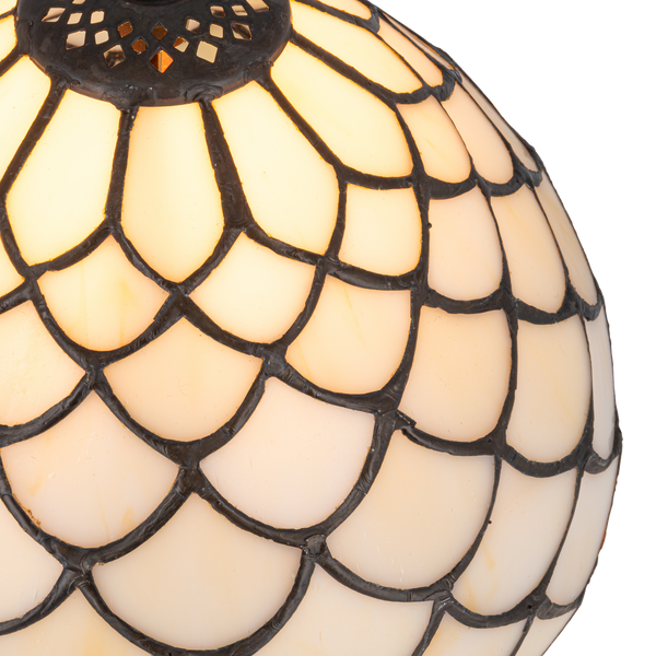 Tiffany tafellamp – Geschubd Glasdesign – Ø 20 × H 35,5 cm (Art. 7000)