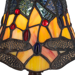 Tiffany tafellamp – Libelle-accenten – Ø 16,5 × H 36 cm (Art. 7003)