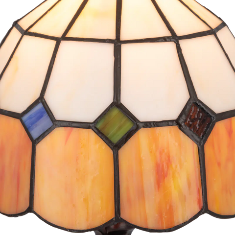 Tiffany tafellamp – Zachte kleurovergangen – Ø 19,5 cm x H 36 cm (Art. 7010)