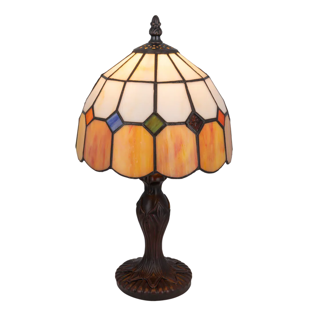 Tiffany tafellamp – Zachte kleurovergangen – Ø 19,5 cm x H 36 cm (Art. 7010)