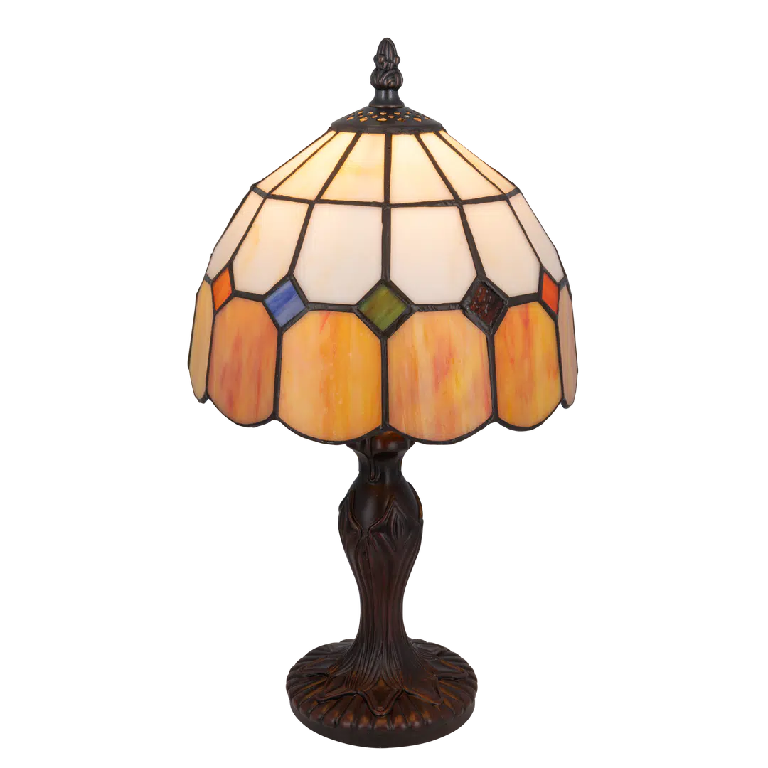 Tiffany tafellamp – Zachte kleurovergangen – Ø 19,5 cm x H 36 cm (Art. 7010)