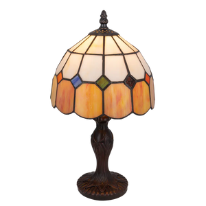 Tiffany tafellamp – Zachte kleurovergangen – Ø 19,5 cm x H 36 cm (Art. 7010)