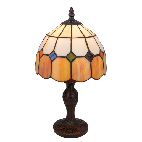 Tiffany tafellamp – Zachte kleurovergangen – Ø 19,5 cm x H 36 cm (Art. 7010)