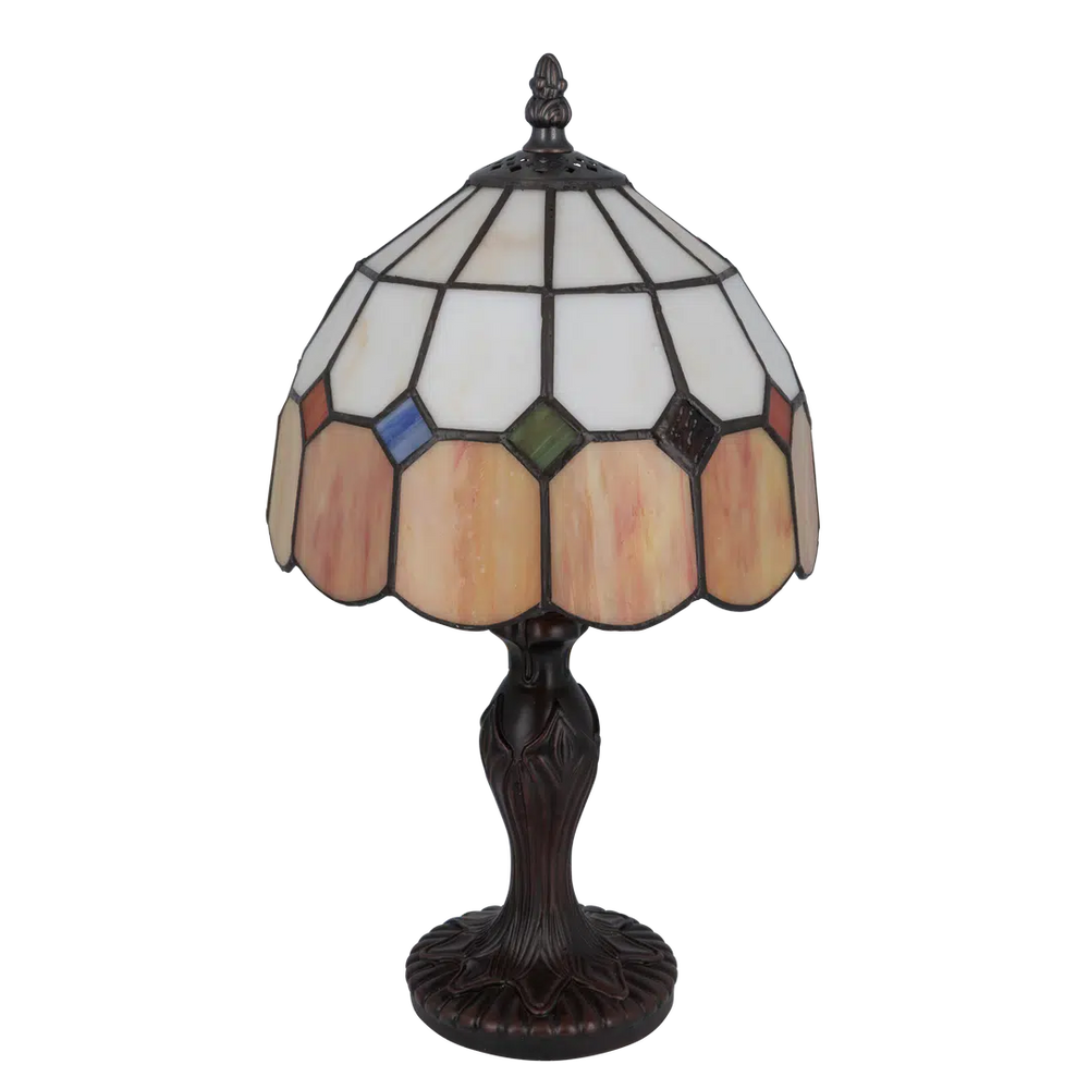 Tiffany tafellamp – Zachte kleurovergangen – Ø 19,5 cm x H 36 cm (Art. 7010)