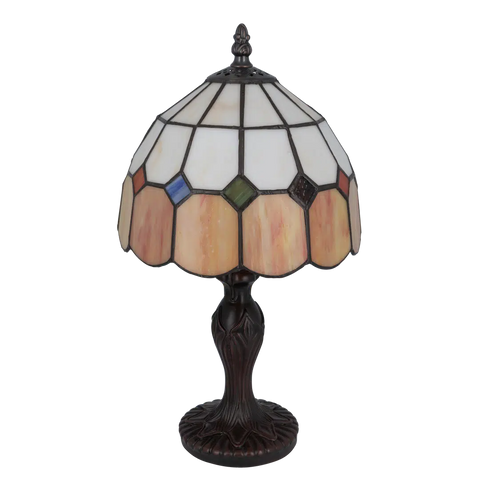 Tiffany tafellamp – Zachte kleurovergangen – Ø 19,5 cm x H 36 cm (Art. 7010)