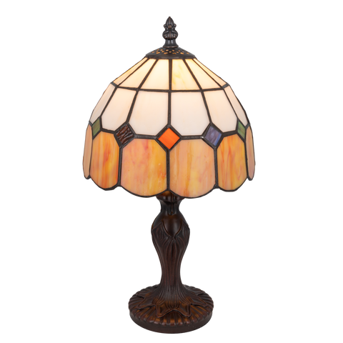 Tiffany tafellamp – Zachte kleurovergangen – Ø 19,5 cm x H 36 cm (Art. 7010)