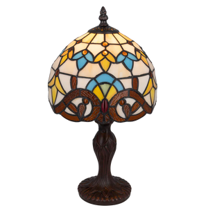 Tiffany tafellamp – Decoratief patroon – Ø 20 cm x H 36 cm (Art. 7011)