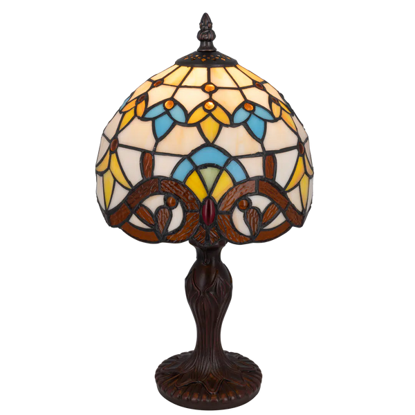 Tiffany tafellamp – Decoratief patroon – Ø 20 cm x H 36 cm (Art. 7011)