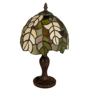 Tiffany tafellamp – Bladmotief – Ø 21 cm x H 36 cm (Art. 7015)