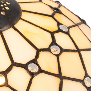 Tiffany tafellamp – Ruitpatroon – Ø 30 × H 46,5 cm (Art. 7021)