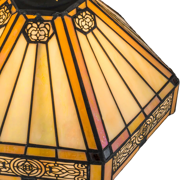 Tiffany tafellamp – Geometrisch patroon –  Ø 31 CM x H 45 CM (Art. 7023)