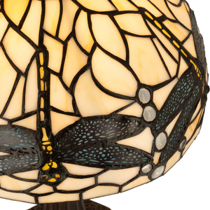 Tiffany tafellamp – Libellemotief – Ø 30 × H 46,5 cm (Art. 7024)