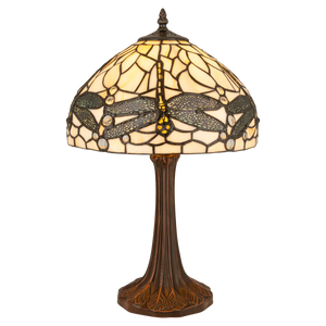 Tiffany tafellamp – Libellemotief – Ø 30 × H 46,5 cm (Art. 7024)