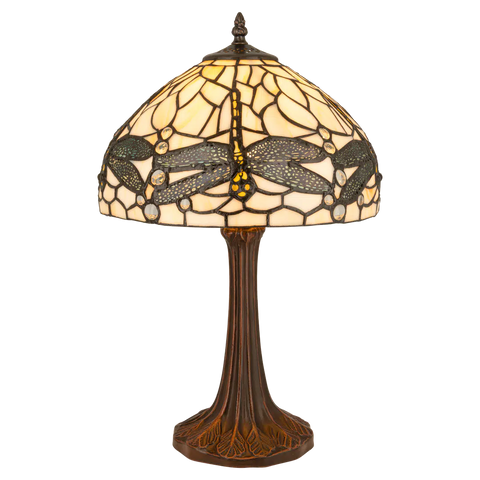 Tiffany tafellamp – Libellemotief – Ø 30 × H 46,5 cm (Art. 7024)
