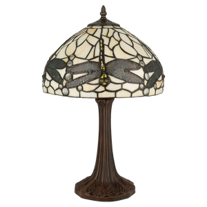 Tiffany tafellamp – Libellemotief – Ø 30 × H 46,5 cm (Art. 7024)