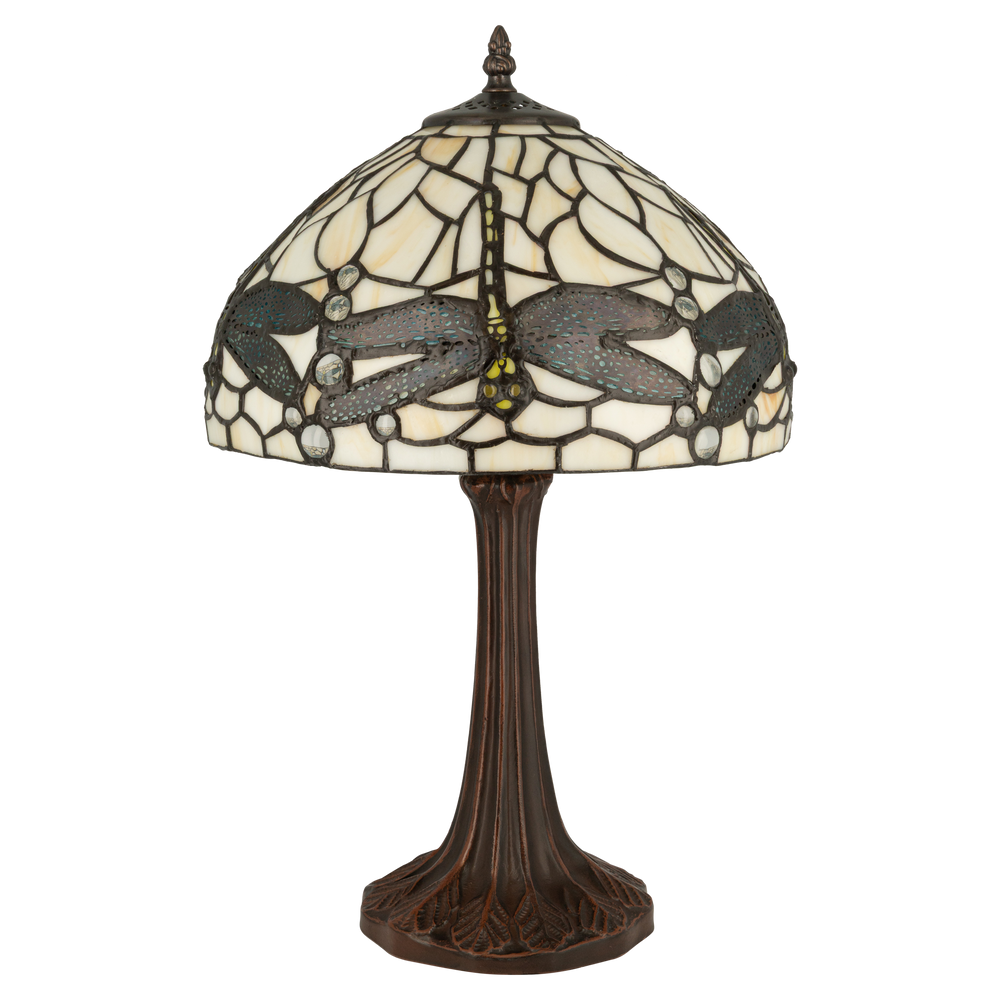 Tiffany tafellamp – Libellemotief – Ø 30 × H 46,5 cm (Art. 7024)