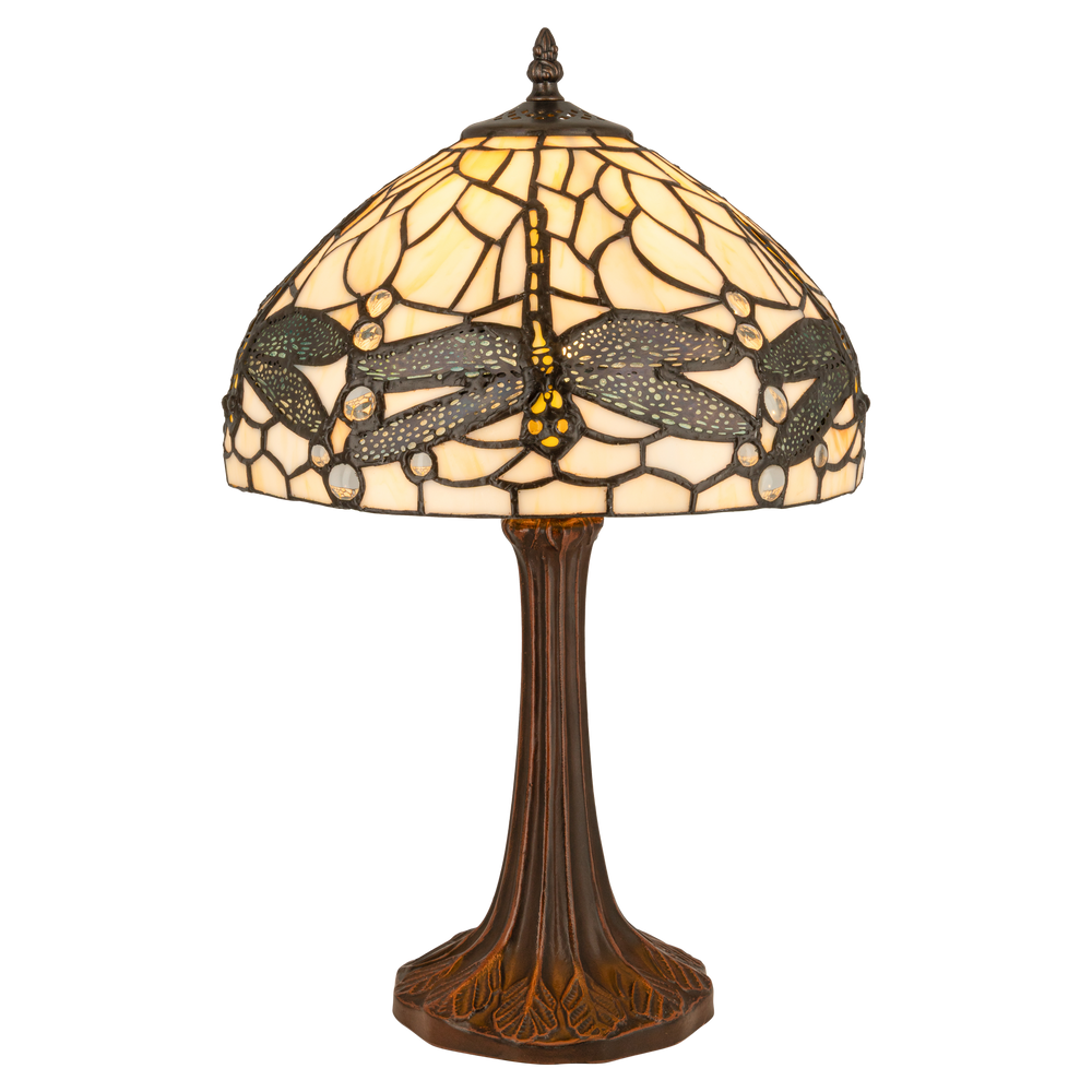 Tiffany tafellamp – Libellemotief – Ø 30 × H 46,5 cm (Art. 7024)