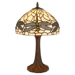 Tiffany tafellamp – Libellemotief – Ø 30 × H 46,5 cm (Art. 7024)