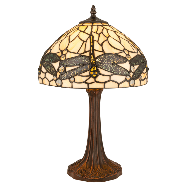Tiffany tafellamp – Libellemotief – Ø 30 × H 46,5 cm (Art. 7024)