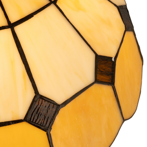 Tiffany tafellamp – Crème & Honingglas – Ø 36 × H 52 cm (Art. 7025)