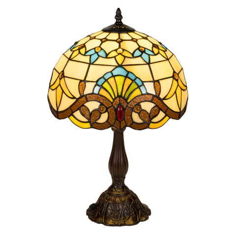 Tiffany tafellamp – Klassiek patroon & warme gloed – Ø 29 × H 47 cm (Art. 7027)