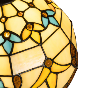 Tiffany tafellamp – Klassiek patroon & warme gloed – Ø 29 × H 47 cm (Art. 7027)