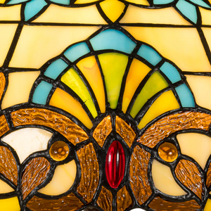 Tiffany tafellamp – Klassiek patroon & warme gloed – Ø 29 × H 47 cm (Art. 7027)