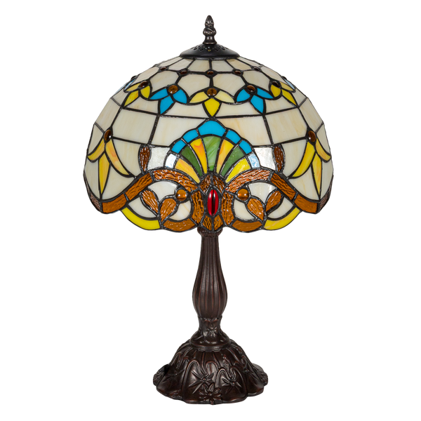 Tiffany tafellamp – Klassiek patroon & warme gloed – Ø 29 × H 47 cm (Art. 7027)