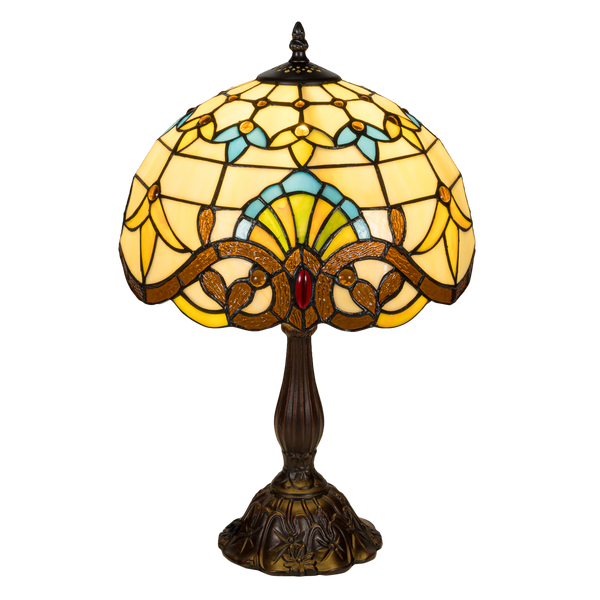 Tiffany tafellamp – Klassiek patroon & warme gloed – Ø 29 × H 47 cm (Art. 7027)