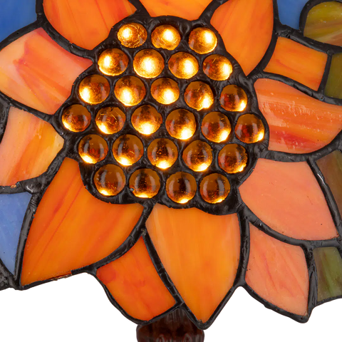 Tiffany tafellamp – Bloemendessin – Ø 32 × H 47 cm (Art. 7029)