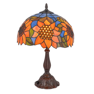 Tiffany tafellamp – Bloemendessin – Ø 32 × H 47 cm (Art. 7029)