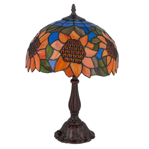 Tiffany tafellamp – Bloemendessin – Ø 32 × H 47 cm (Art. 7029)