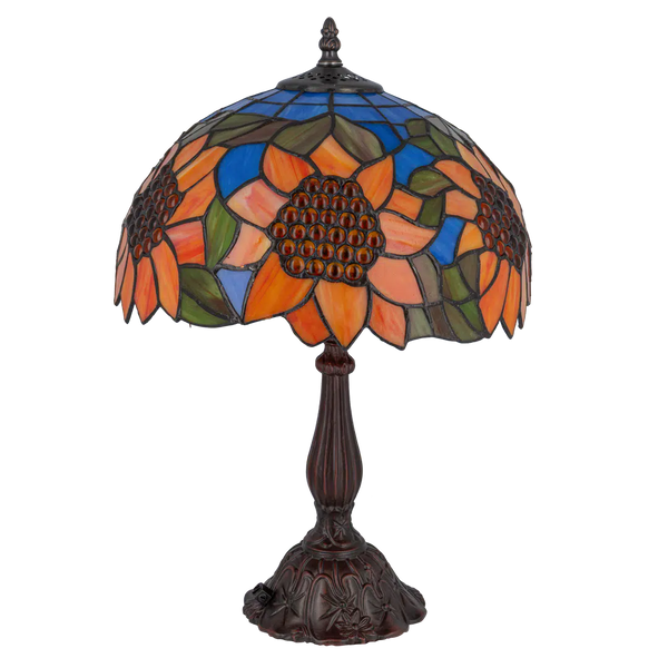 Tiffany tafellamp – Bloemendessin – Ø 32 × H 47 cm (Art. 7029)