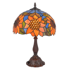 Tiffany tafellamp – Bloemendessin – Ø 32 × H 47 cm (Art. 7029)