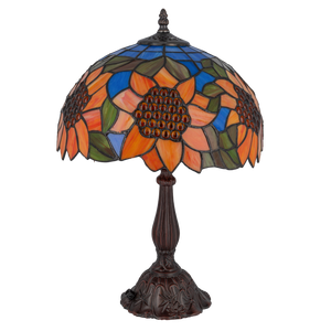 Tiffany tafellamp – Bloemendessin – Ø 32 × H 47 cm (Art. 7029)