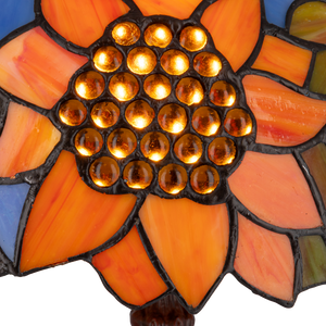 Tiffany tafellamp – Bloemendessin – Ø 32 × H 47 cm (Art. 7029)