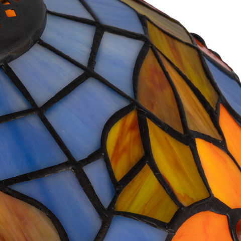 Tiffany tafellamp – Bloemendessin – Ø 32 × H 47 cm (Art. 7029)