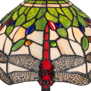 Tiffany tafellamp – Libelle (Dragonfly) motief – Ø 30 cm x H 46,5 cm (Art. 7032)